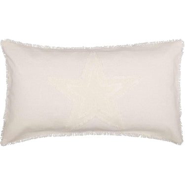 Burlap Antique White Star King Sham 21x37 VHC Brands - The Fox Decor